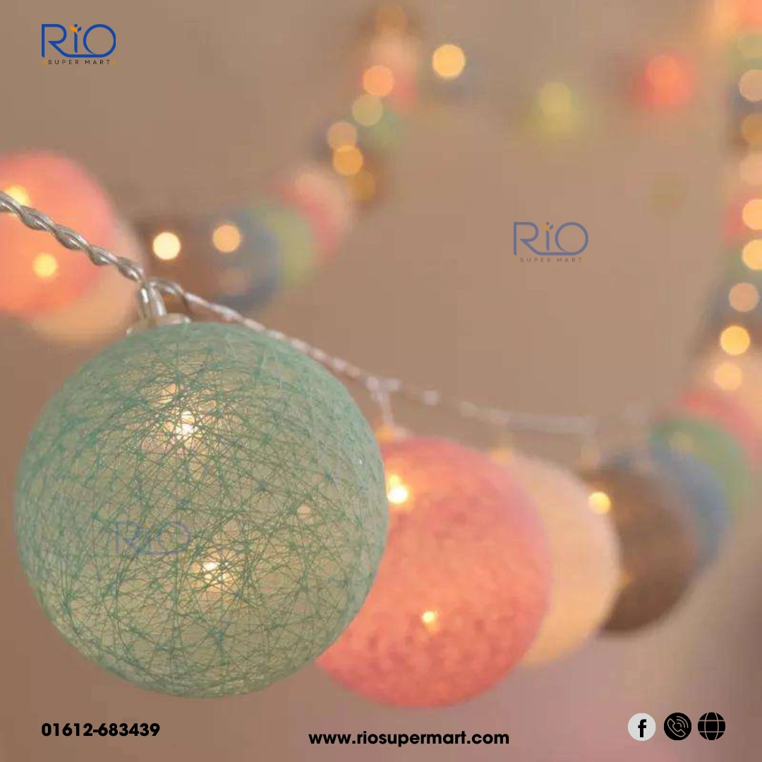 Cotton Ball Fairy Light