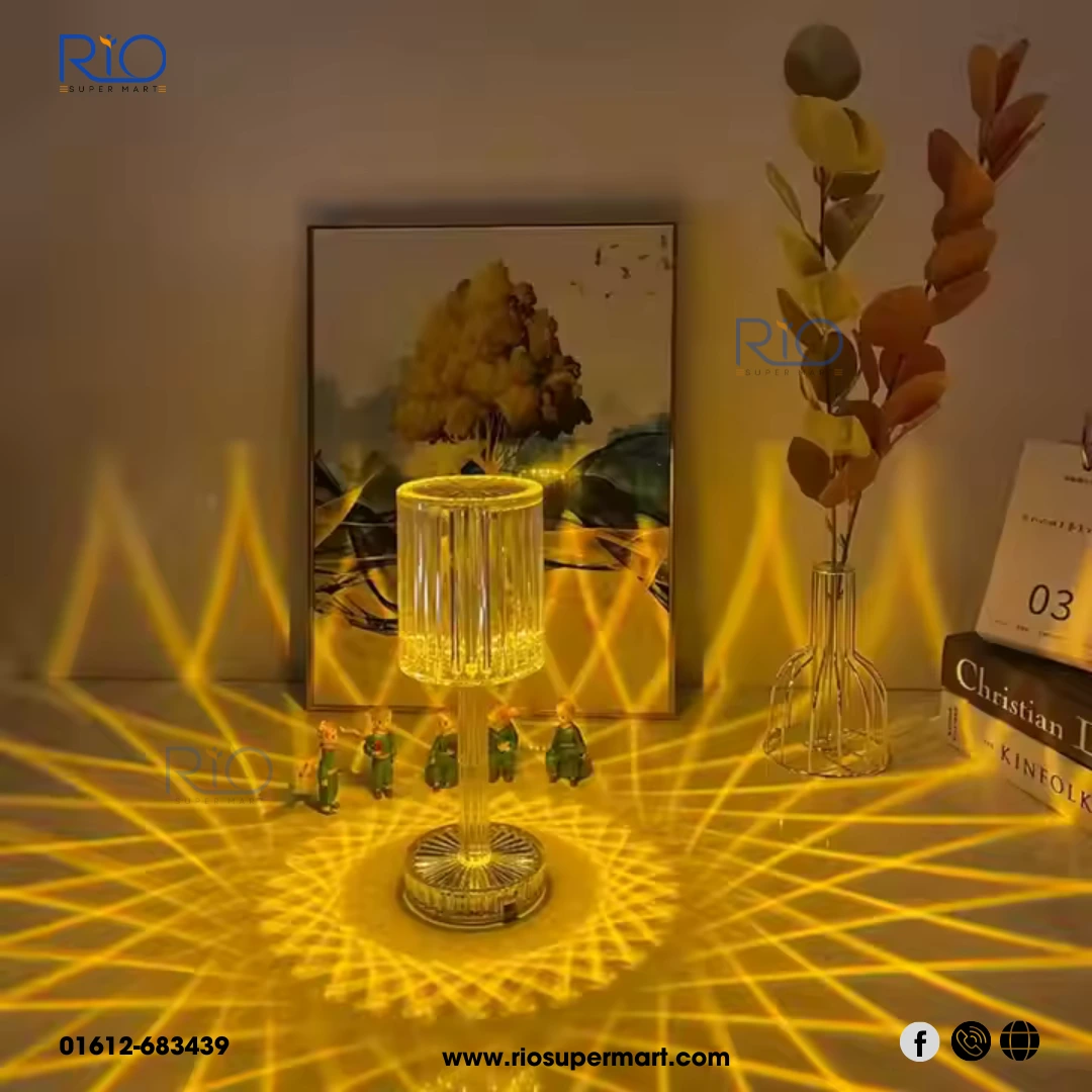 Crystal table Lamp 16 Color Changing RGB Touch Lamp - Image 2