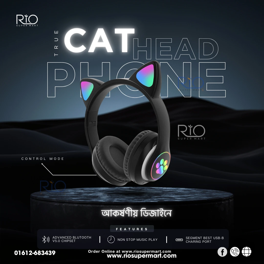 Cute Cat Headphone blutooth - Image 6