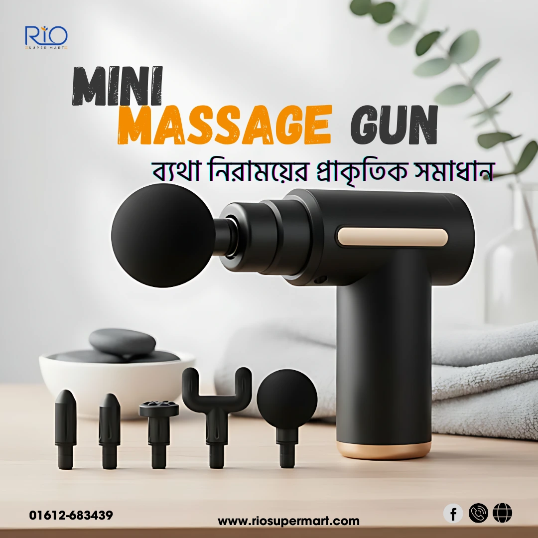 Deep Tissue Therapy Mini Massager Gun with free Hot water bag - Image 3