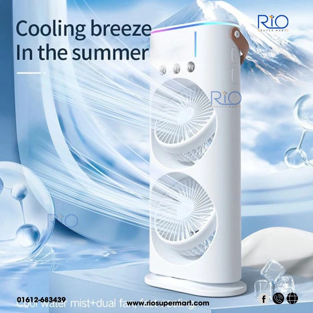 Double-Ended Rechargeable Portable And Humidifier Spray Fan - Image 3