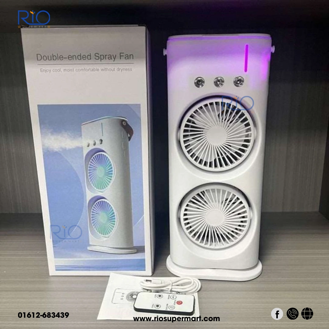 Double-Ended Rechargeable Portable And Humidifier Spray Fan - Image 6