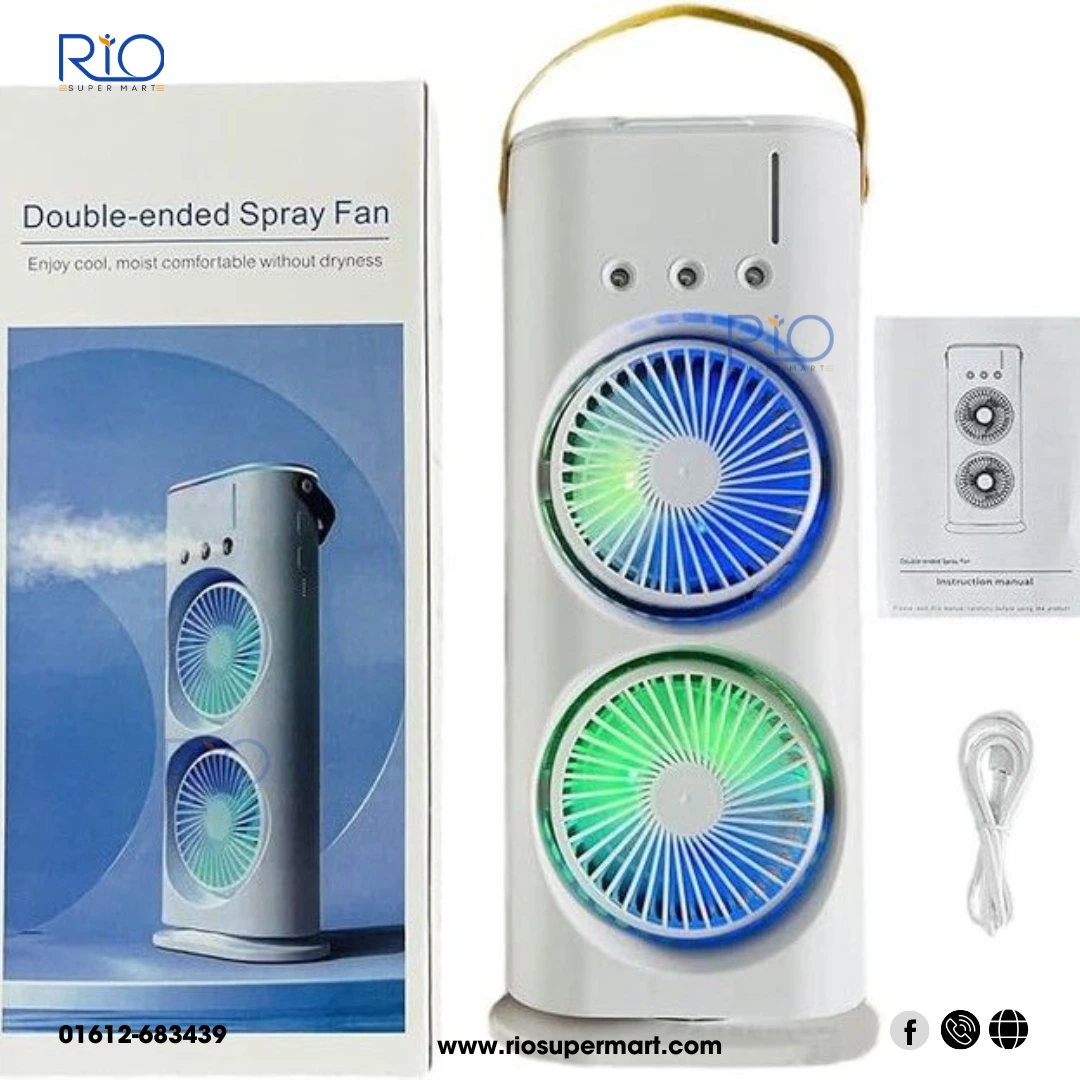 Double-Ended Rechargeable Portable And Humidifier Spray Fan - Image 7