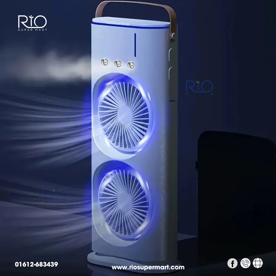 Double-Ended Rechargeable Portable And Humidifier Spray Fan - Image 2
