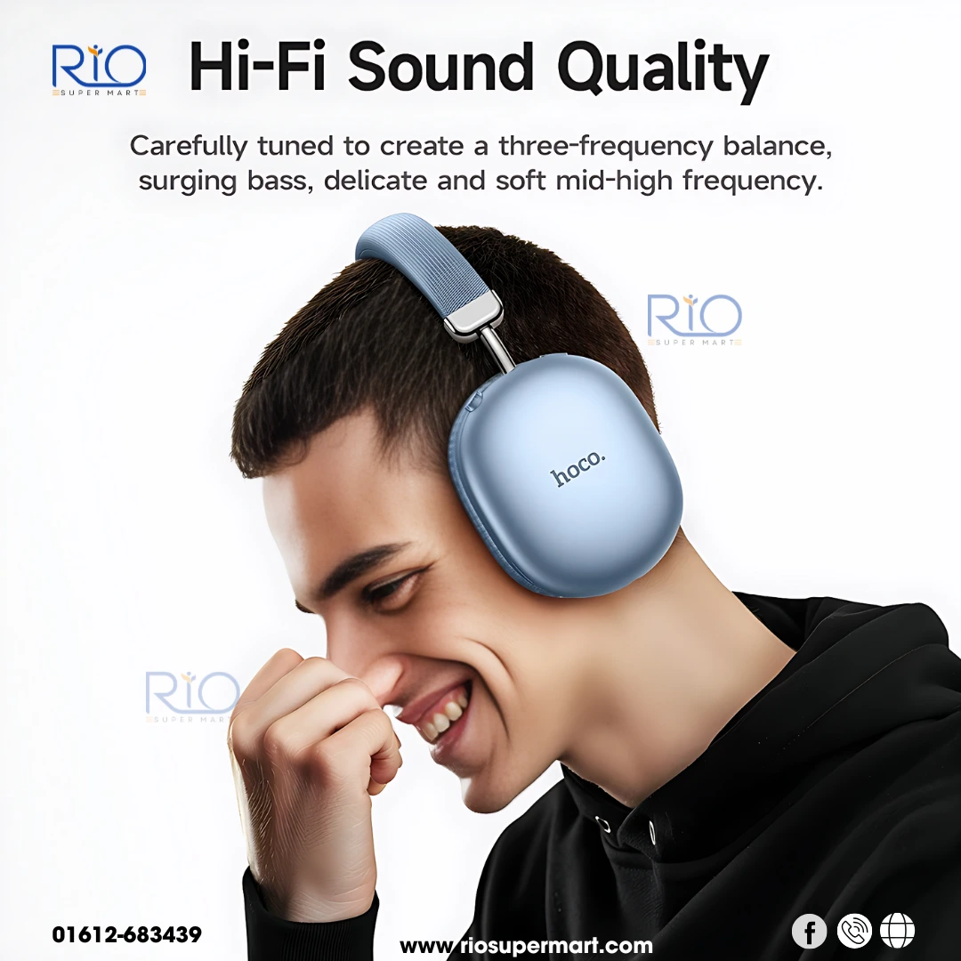 Hoco W35 Max Bluetooth Wireless Headphone - Image 7