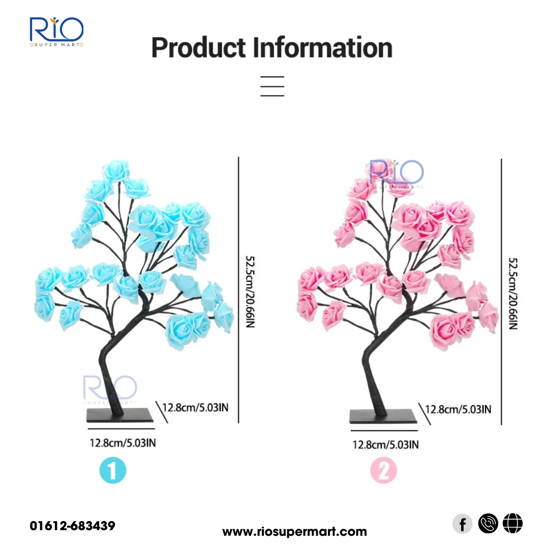 LED Rose Flower Bonsai Tree Night Lights - Image 5