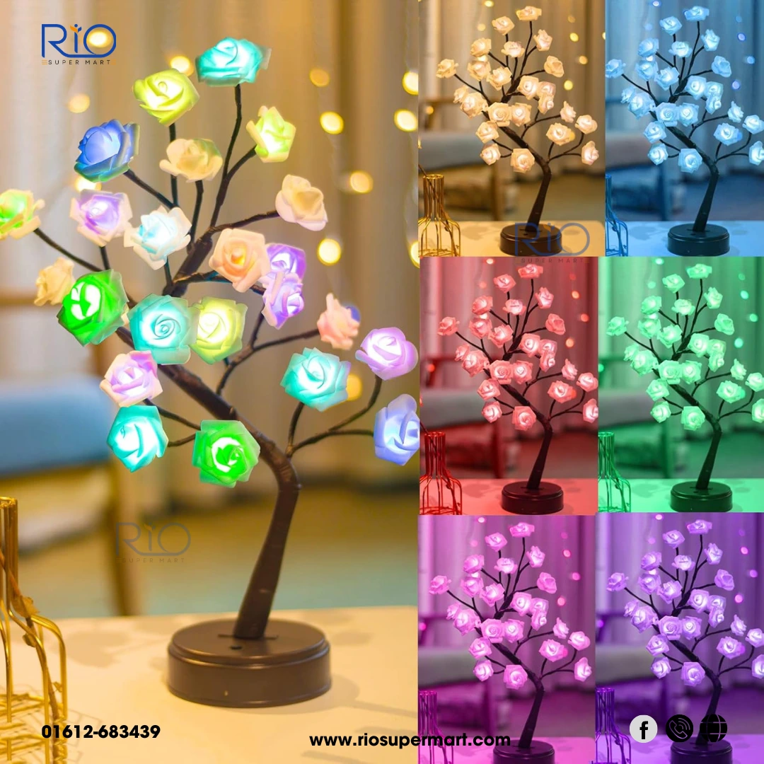 LED Rose Flower Bonsai Tree Night Lights - Image 4