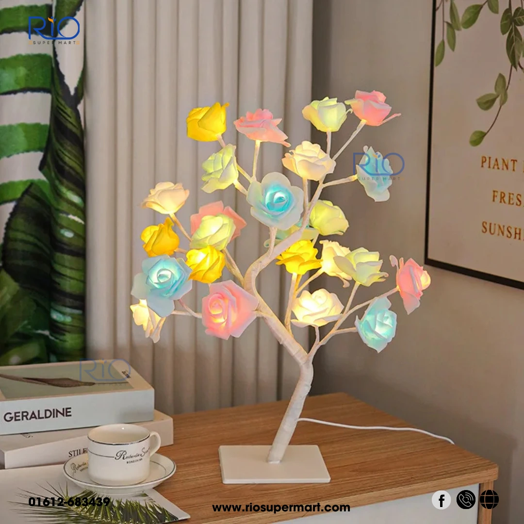 LED Rose Flower Bonsai Tree Night Lights