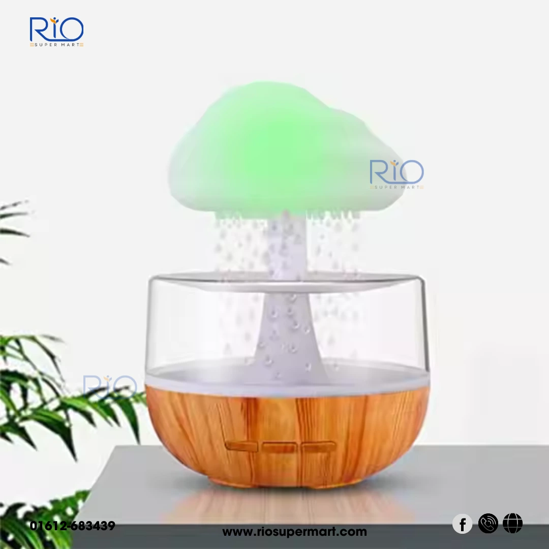 Rain Cloud Humidifier Mushroom Lamp Raindrop Sound - Image 7