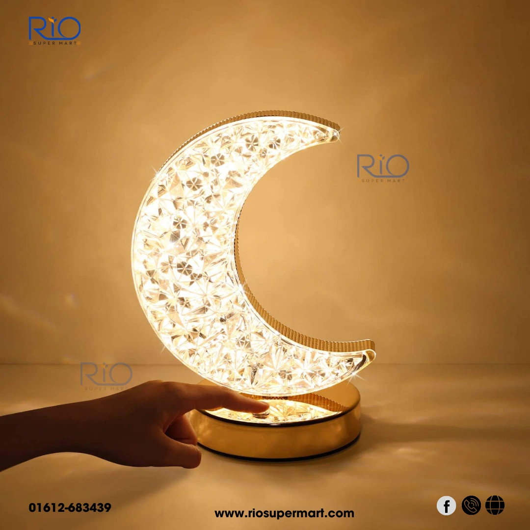 Rechargeable & Touch LED Crystal Table Lamp Light | Star & Moon Shape Lamp light - Image 4