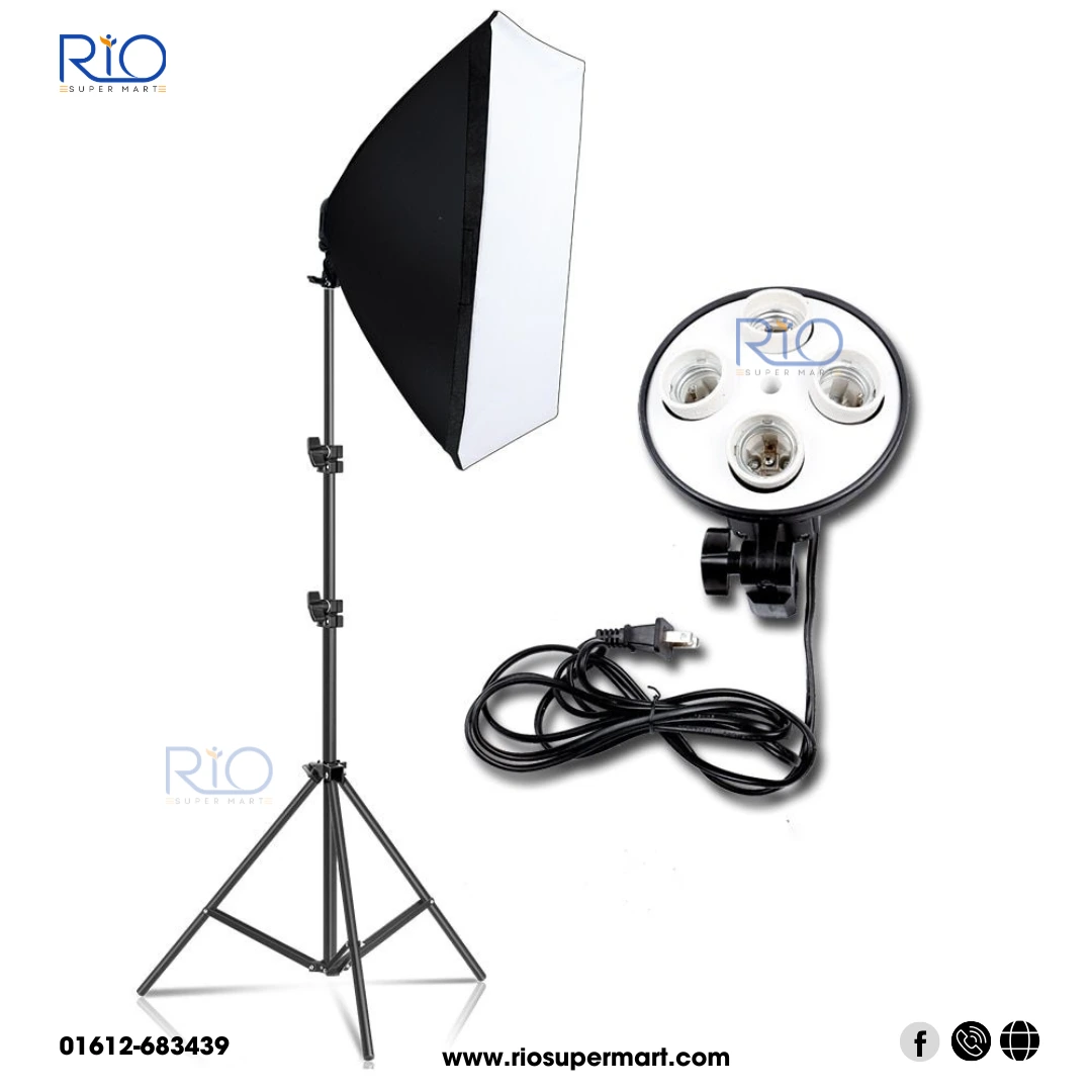 Studio Softbox Light Kit with 4-in-1 800W Power with Neepho tripod stand