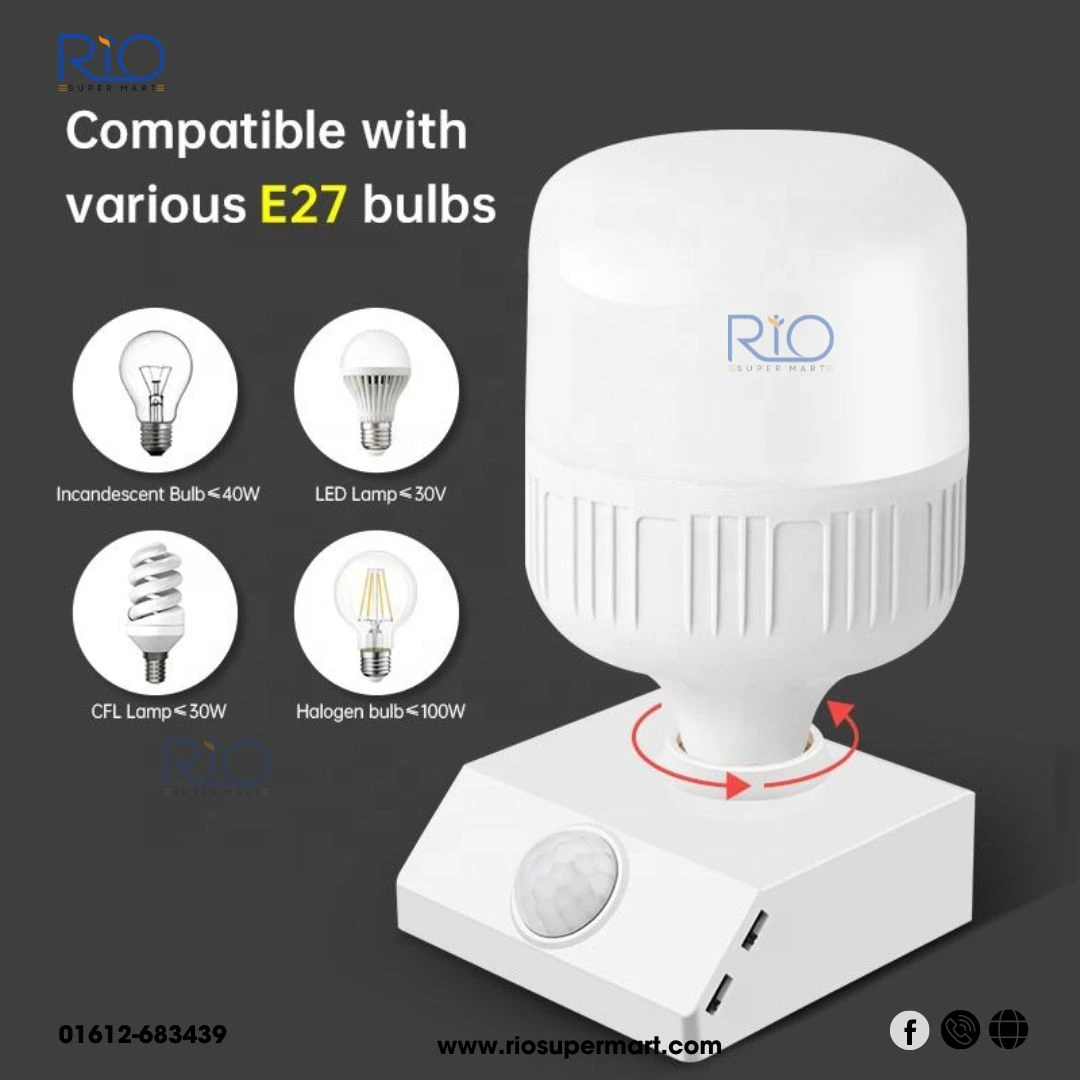 Motion Sensor Switch Automatic Human Body Induction Light Holder